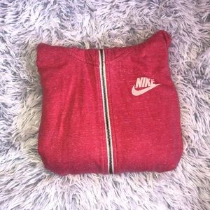 Pink Nike Zip Up Sweater